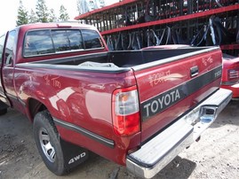 1996 Toyota T100 Burgundy Extended Cab 3.4L AT 4WD #Z24617